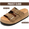 image:imageProject Cloud Genuine Leather Wedge Platform Womens Sandals BarcelonaMushroom
