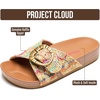 image:imageProject Cloud Girls Sandals amp NonSlip Kids Slides with Adjustable BuckleGold Multi
