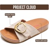 image:imageProject Cloud Girls Sandals amp NonSlip Kids Slides with Adjustable BuckleWhite Sands