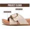 image:imageProject Cloud Girls Sandals amp NonSlip Kids Slides with Adjustable BuckleWhite Sands