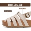 image:imageProject Cloud Girls Sandals with Adjustable Buckle Wedge Sandals 2026Naturalbrown