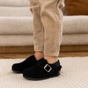 image:imageProject Cloud Kids 100 Genuine Leather Non Slip Clogs with Cork FootbedBlack Fur Lined