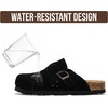image:imageProject Cloud Kids 100 Genuine Leather Non Slip Clogs with Cork FootbedBlack Suede