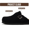 image:imageProject Cloud Kids 100 Genuine Leather Non Slip Clogs with Cork FootbedBlack Suede