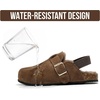 image:imageProject Cloud Kids 100 Genuine Leather Non Slip Clogs with Cork FootbedBrown Fur Lined