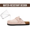 image:imageProject Cloud Kids 100 Genuine Leather Non Slip Clogs with Cork FootbedLight Pink Suede