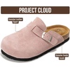 image:imageProject Cloud Kids 100 Genuine Leather Non Slip Clogs with Cork FootbedLilac Suede