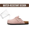 image:imageProject Cloud Kids 100 Genuine Leather Non Slip Clogs with Cork FootbedLilac Suede