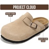 image:imageProject Cloud Kids 100 Genuine Leather Non Slip Clogs with Cork FootbedStone Suede