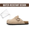 image:imageProject Cloud Kids 100 Genuine Leather Non Slip Clogs with Cork FootbedStone Suede