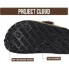 image:imageProject Cloud Kids 100 Genuine Leather Non Slip Clogs with Cork FootbedTaupe With Back Strap
