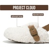 image:imageProject Cloud Kids 100 Genuine Leather Non Slip Clogs with Cork FootbedWhite Fur Lined