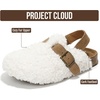 image:imageProject Cloud Kids 100 Genuine Leather Non Slip Clogs with Cork FootbedWhite Fur Lined