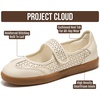 image:imageProject Cloud Mary Jane Shoes Comfortable Fashion Sneakers for WomenBone Perforated