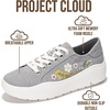 image:imageProject Cloud Platform Sneakers for Women with Memory Foam Insole BossyLightgrey  Flowers