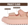 image:imageProject Cloud Sandals for Girls Adjustable Straps Kids Slides NonSlipGrape Fruit