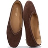 image:image100 Genuine Leather Ballet Flats for Women  Comfy Fall Shoes for WomenCoffee Suede