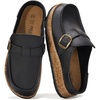 image:imageProject Cloud 100 Genuine Leather Moccasin Style Clogs for WomenBlack Leather