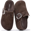 image:imageProject Cloud 100 Genuine Leather Platform Clogs for WomenChocolate Suede