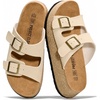 image:imageProject Cloud Genuine Leather Wedge Platform Womens Sandals BarcelonaBeige