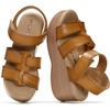 image:imageProject Cloud Girls Sandals with Adjustable Buckle Wedge Sandals 2026Dessert Sand Leather