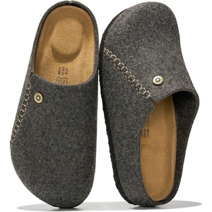 image:image100 Genuine Leather Insole Clogs for Women Slip On Shoes for WomenBlack Flannel