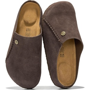 image:image100 Genuine Leather Insole Clogs for Women Slip On Shoes for WomenChocolate Suede