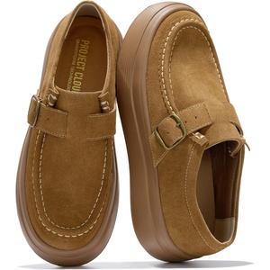 image:imageGenuine Leather Platform Sneakers for Women  Comfortable Womens ShoesToast Brown Suede