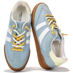 image:imageGenuine Leather Slip On Sneakers for Women with Leather Memory Foam InsoleBlue