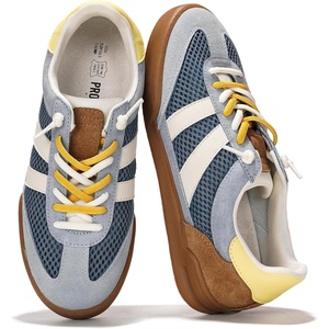 image:imageGenuine Leather Slip On Sneakers for Women with Leather Memory Foam InsoleBlue Suede