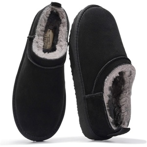 image:imageProject Cloud 100 Genuine Leather Micro Boots Slippers for Women HipsterBlack Suede