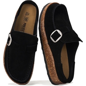 image:imageProject Cloud 100 Genuine Leather Moccasin Style Clogs for WomenBlack