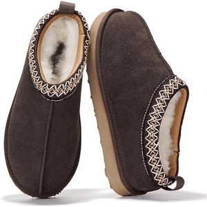 image:imageProject Cloud 100 Genuine Leather Shearling Slippers for Women NeritaChocolate