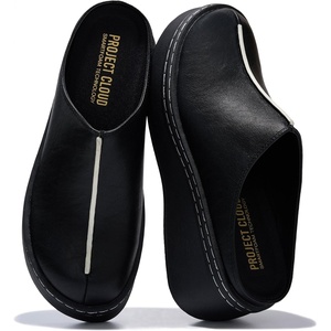 image:imageProject Cloud Genuine Leather Platform Clogs for Women  Womens MulesBlack