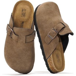 image:imageProject Cloud Kids 100 Genuine Leather Non Slip Clogs with Cork FootbedBrown Sugar