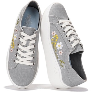 image:imageProject Cloud Platform Sneakers for Women with Memory Foam Insole BossyLightgrey  Flowers