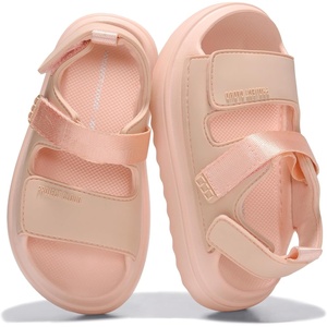 image:imageProject Cloud Sandals for Girls Adjustable Straps Kids Slides NonSlipGrape Fruit