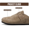 image:imageProject Cloud 100 Full Grain Genuine Leather Clogs for Men 2026 BrooklynTaupe Suede