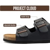 image:imageProject Cloud Mens Sandals 100 Genuine Leather Mens Slides HeritageBlack Distressed Leather