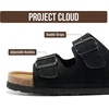 image:imageProject Cloud Mens Sandals 100 Genuine Leather Mens Slides HeritageBlack Suede