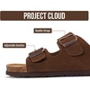 image:imageProject Cloud Mens Sandals 100 Genuine Leather Mens Slides HeritageChoco Suede