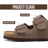 image:imageProject Cloud Mens Sandals 100 Genuine Leather Mens Slides HeritageTaupe