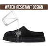 image:imageProject Cloud Mens Slippers Genuine Leather Australian Shearling SlippersBlack Suede  Unwind