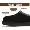 image:imageProject Cloud Mens Slippers Genuine Leather Australian Shearling SlippersBlack Suede 2