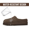 image:imageProject Cloud Mens Slippers Genuine Leather Australian Shearling SlippersDark Chocolate Suede  Unwind
