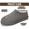 image:imageProject Cloud Mens Slippers Genuine Leather Australian Shearling SlippersGrey