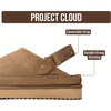 image:imageProject Cloud 100 Genuine Leather Platform Mule Clogs for WomenKhaki Suede