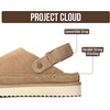 image:imageProject Cloud 100 Genuine Leather Platform Mule Clogs for WomenSand Suede