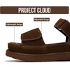 image:imageProject Cloud 100 Genuine Leather Platform Sandals amp Slides for WomenMocha Suede  Bronzestar