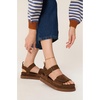 image:imageProject Cloud 100 Genuine Leather Platform Sandals amp Slides for WomenMocha Suede  Bronzestar